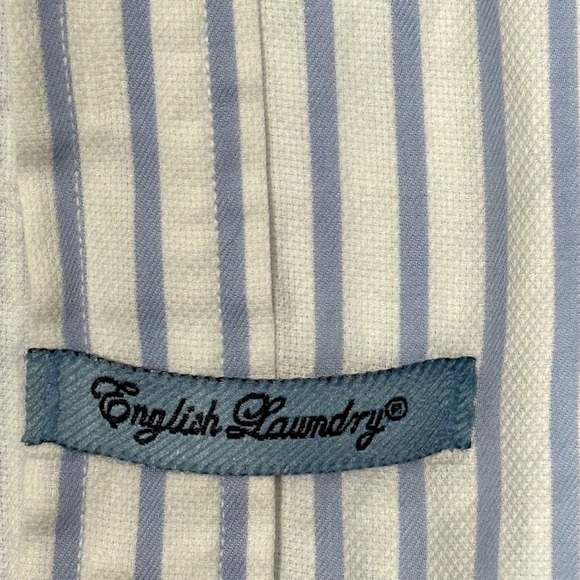 English Laundry | Mens Dress Shirt Long Sleeve Striped‎ Button Down - Picture 3 of 10